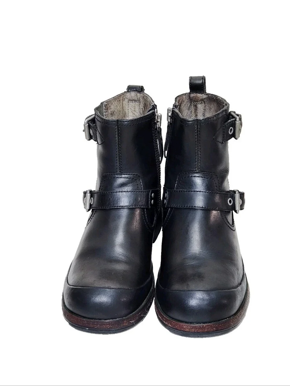 UGG Event Waterproof Motorcycle Boots Sz 9 Leather Harness Zip 1003402 Sheepskin